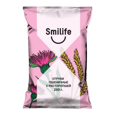 Лот: 23718135. Фото: 1. Smilife Отруби хрустящие пшеничные... Лекарства