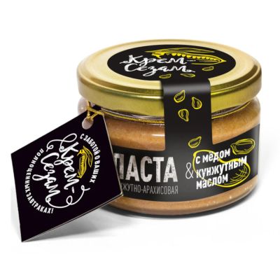 Лот: 15216723. Фото: 1. Паста кунжутно-арахисовая с медом... Подарки на Новый год