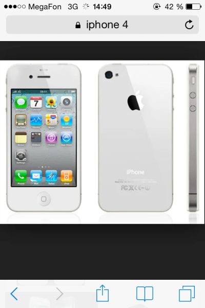 Лот: 4651746. Фото: 1. iPhone 4 16gb white. Смартфоны