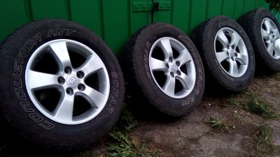 Лот: 11628223. Фото: 1. Комплект колес Toyota R16 5х114... Шины на дисках