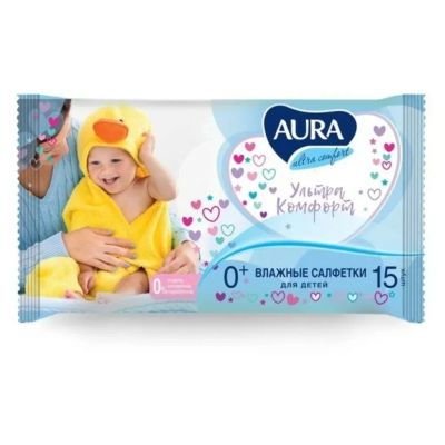 Лот: 24092786. Фото: 1. Салфетки влажные Aura, Ultra Comfort... Средства личной гигиены 