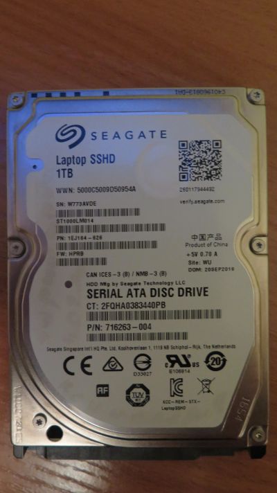Лот: 16807750. Фото: 1. Жесткий диск Seagate Laptop SSHD... Жёсткие диски (HDD)