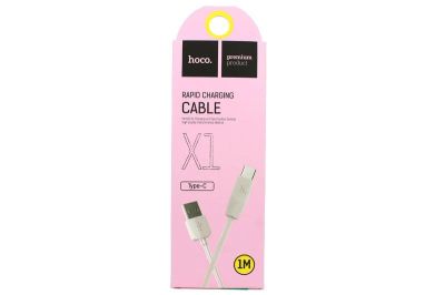 Лот: 20877555. Фото: 1. Кабель Hoco X1 Type-C - USB белый... Дата-кабели, переходники