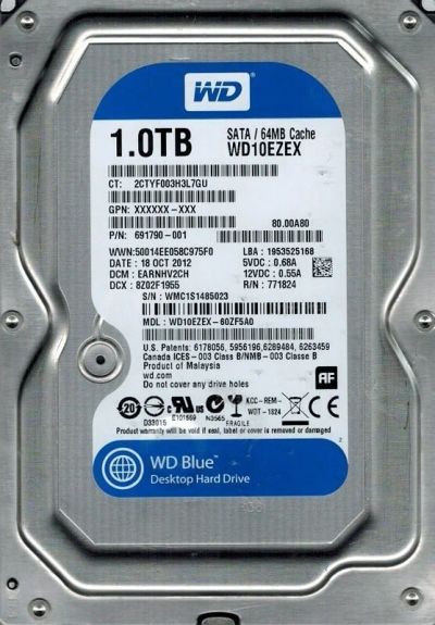 Лот: 11904161. Фото: 1. Жесткий диск HDD 1Tb Western Digital... Жёсткие диски (HDD)