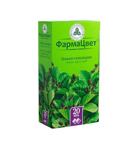 Лот: 23986674. Фото: 1. Ольха соплодия ф п 1,5г №20. Лекарства