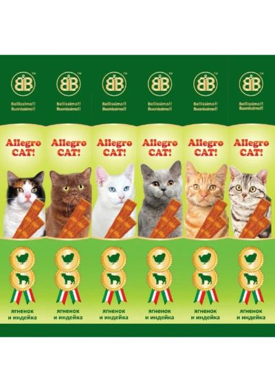Лот: 6496638. Фото: 1. Лакомство B&B Allegro Cat для... Корма
