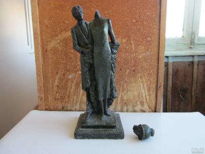 Лот: 15428844. Фото: 1. Статуэтка "Есенин и Дункан" (СССР... Предметы интерьера и быта