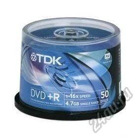 Лот: 5608048. Фото: 1. Диск DVD-R TDK 4.7Gb 16x Cake... CD, DVD, BluRay