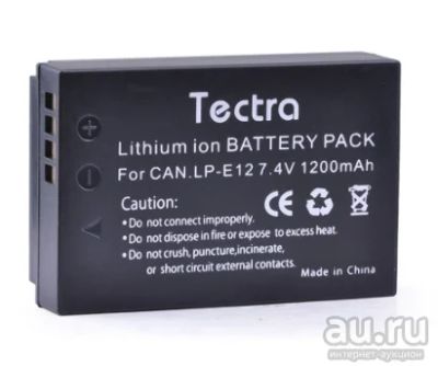 Лот: 17922158. Фото: 1. Аккумулятор (батарея) Tectra LP-E12... Аккумуляторы, зарядные