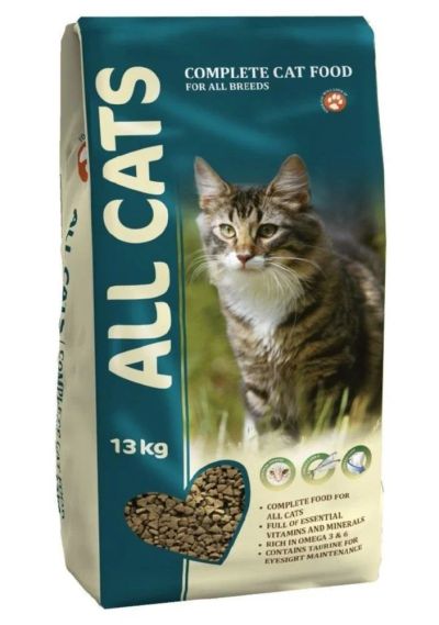 Лот: 7075280. Фото: 1. Корм ALL CATS для кошек всех пород... Корма