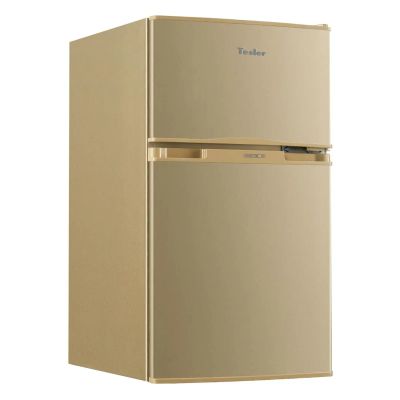 Лот: 24573959. Фото: 1. Холодильник Tesler RCT-100 Champagne. Холодильники, морозильные камеры