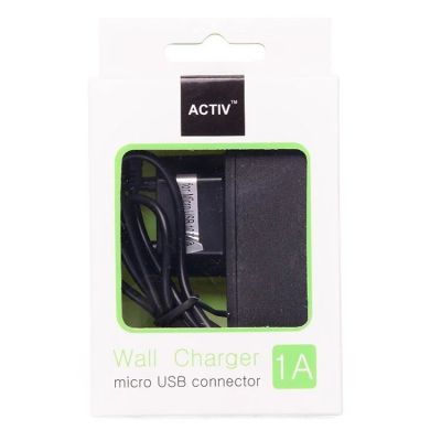 Лот: 13985897. Фото: 1. СЗУ Activ micro USB (1000 mA). Зарядные устройства, блоки питания, адаптеры сетевые для смартфонов