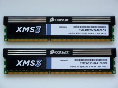 Лот: 11088299. Фото: 1. 4Gb (2 x 2Gb) Corsair XMS3 PC3-12800... Оперативная память