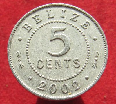 Лот: 15590343. Фото: 1. Белиз 5 центов, 2002г. Остальные страны
