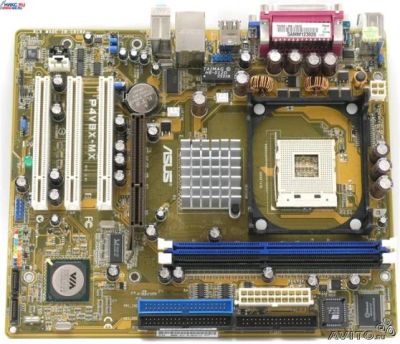 Лот: 6944117. Фото: 1. Материнская плата Asus P4V8X-MX... Материнские платы