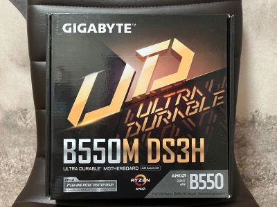 Лот: 18874819. Фото: 1. Gigabyte B550m DS3H (б/у, как... Материнские платы