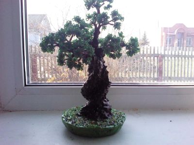 Лот: 3011924. Фото: 1. дерево из бисера. Бисероплетение