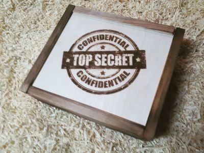 Лот: 17122246. Фото: 1. "Top secret" подарочная деревянная... Подарочная упаковка