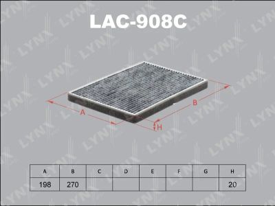 Лот: 13357265. Фото: 1. Lynx LAC-908C Салонный фильтр. Расходные материалы