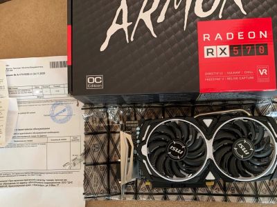 Лот: 17326976. Фото: 1. Rx 570 4Gb MSI На гарантии!. Видеокарты