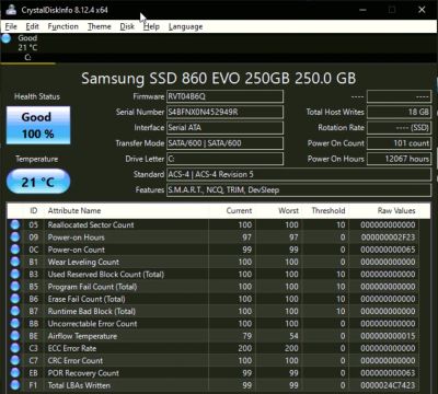 Лот: 19528317. Фото: 1. SSD 250GB Samsung 860 EVO r/w... SSD-накопители