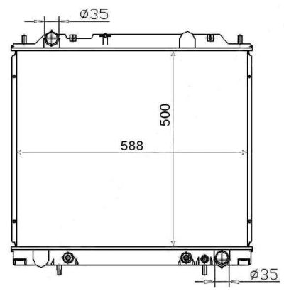 Лот: 3709437. Фото: 1. Радиатор mitsubishi delica l400... Двигатель и элементы двигателя