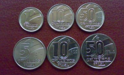 Лот: 8768752. Фото: 1. Бразилия 6 монет 1989 - 91 профессии. Америка