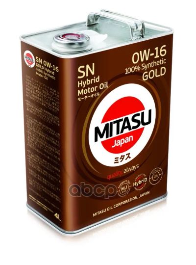 Лот: 21900085. Фото: 1. MITASU Mj106 Mitasu Gold Sn 0W16... Электрооборудование