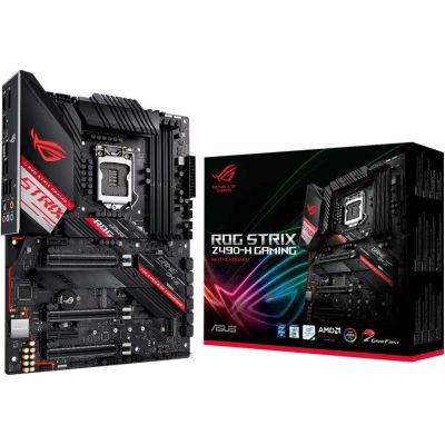 Лот: 16623066. Фото: 1. Z490 Asus ROG STRIX Z490-H Gaming... Материнские платы