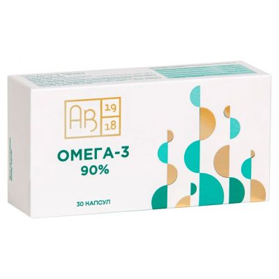 Лот: 22072630. Фото: 1. Омега-3 "90%", 30 капсул (блистер... Народная медицина, БАДы