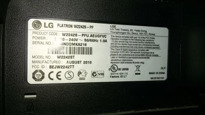 Лот: 11365215. Фото: 1. Монитор LG flatron w2242st. ЖК-мониторы