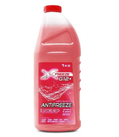 Лот: 25810091. Фото: 1. Антифриз X-Freeze G12+ Красный... Масла, жидкости