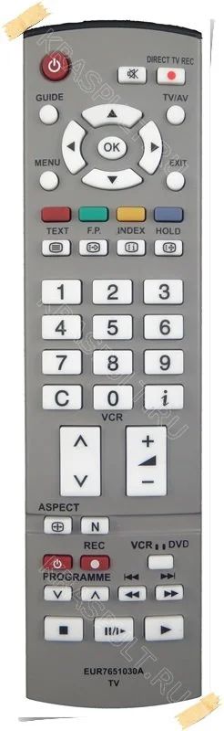 Лот: 15903596. Фото: 1. Пульт PANASONIC EUR7651030A, EUR7651090. Пульты ДУ