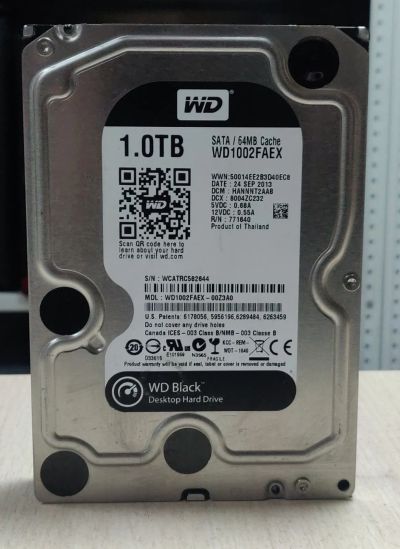Лот: 19944705. Фото: 1. HDD Жесткий диск 1000 Gb/WD Black... Жёсткие диски (HDD)