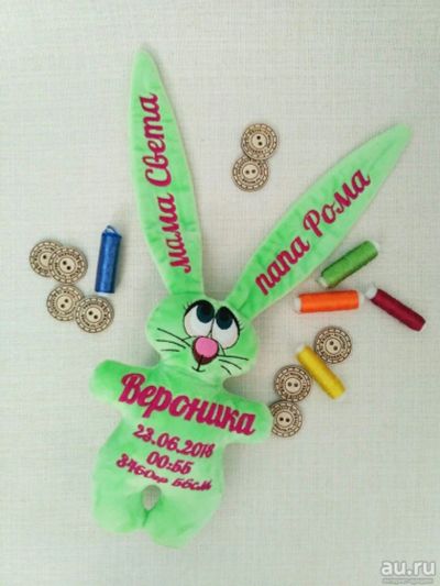 Лот: 13456492. Фото: 1. Игрушка-метрика Зайчик. Авторские куклы, игрушки, поделки