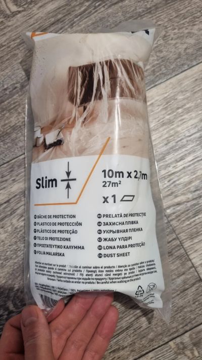 Лот: 21118235. Фото: 1. Пленка укрывная 10*2.7 м Slim... Другое (строительные материалы)