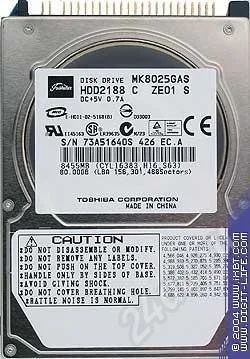 Лот: 672831. Фото: 1. HDD 2.5 IDE 30GB (Toshiba MK3021GAS... Жёсткие диски (HDD)