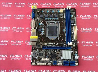 Лот: 9757455. Фото: 1. Материнская плата Asrock H61M-DGS... Материнские платы