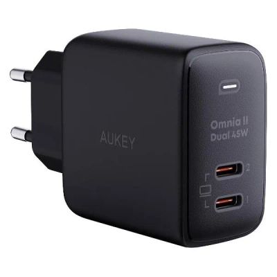 Лот: 24677051. Фото: 1. Сетевое зарядное устройство Aukey... Зарядные устройства, блоки питания, адаптеры сетевые для смартфонов