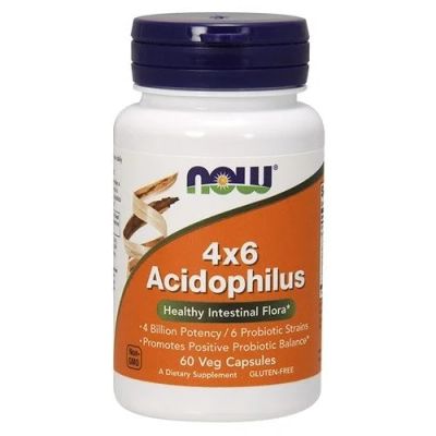 Лот: 10170470. Фото: 1. Acidophilus 60 капс. NOW (Антиоксидант... Спортивное питание, витамины