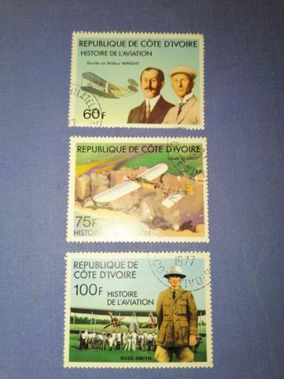 Лот: 24910842. Фото: 1. Авиация Кот Д'Ивуар 1977 год. Марки