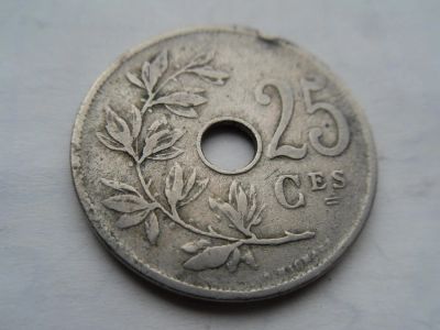 Лот: 10205498. Фото: 1. Бельгия 25 сантимов 1908 Надпись... Европа