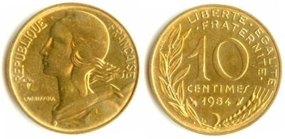 Лот: 4067265. Фото: 1. Франция. 10 сантим, 2000 г. Европа