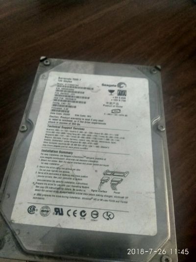 Лот: 11845467. Фото: 1. Жесткий диск Seagate 120GB (ST3120827AS... Жёсткие диски (HDD)