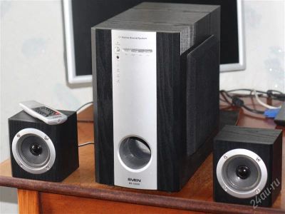 Лот: 2841724. Фото: 1. SVEN MS-1060R Black (2x15W +Subwoofer... Активные акустические системы