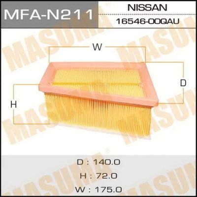 Лот: 18593641. Фото: 1. Воздушный фильтр masuma nissan... Расходные материалы