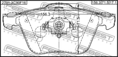 Лот: 18581549. Фото: 1. Колодки тормозные передние 2701XC90F16... Тормозная система