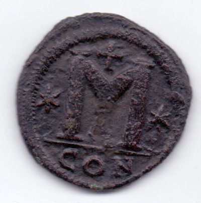 Лот: 16036114. Фото: 1. Монета Византия. Фоллис, Анастасий... Античные