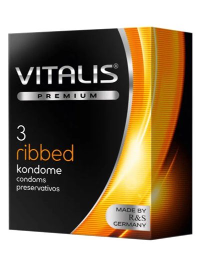 Лот: 22071041. Фото: 1. Презервативы Vitalis №3 Ribbed... Презервативы