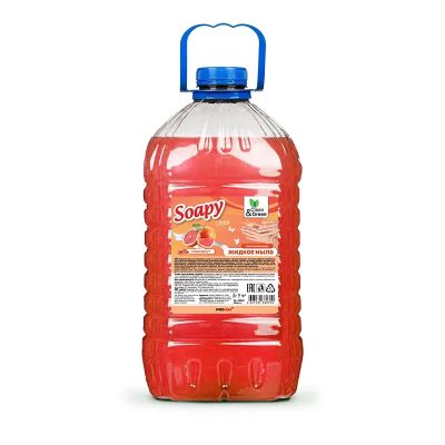 Лот: 20583386. Фото: 1. Жидкое мыло "Soapy" эконом "Грейпфрут... Бытовая химия